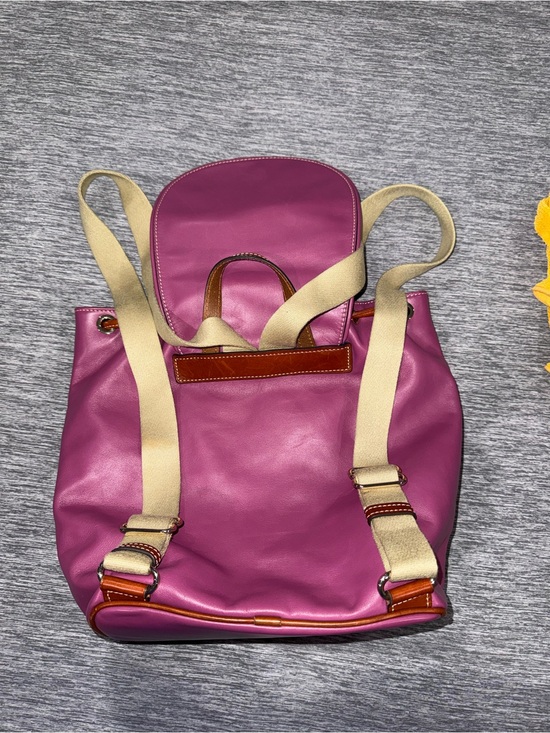 Dooney & Bourke Magenta Wexford Large Backpack with Brown Trim main image 4